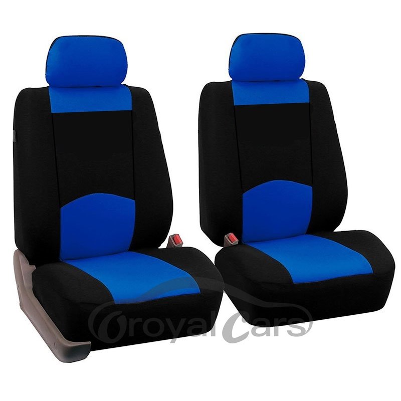 Color Blocking Design Breathable Absorb Sweat Car Front Seats Seat Covers Universal Fit Accessories for Auto Truck Van S