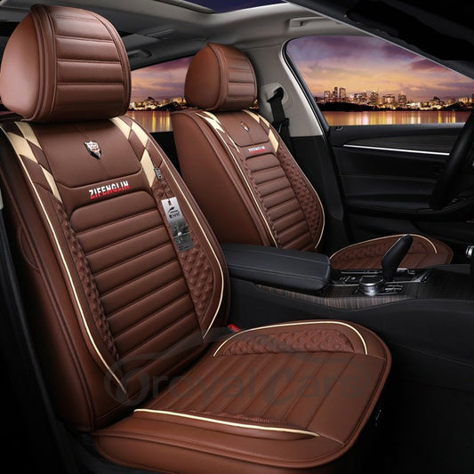 Sports Style Color Blocking Style Universal Leather Car Seat Covers