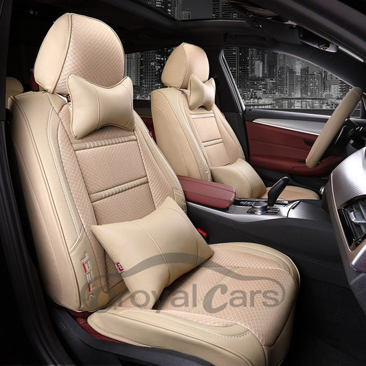 Pure Color Leather Business Style Universal Car Seat Covers