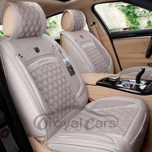 Wear-Resistant Breathable Linen Material Excellent Quality F-Series Ram Tacoma Sierra Silverado Colorado Etc Universal Truck Seat Covers/ Also Suitable For 5 Seater Sedan Cars