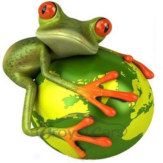 The Hugging Earth Frog Car Sticker