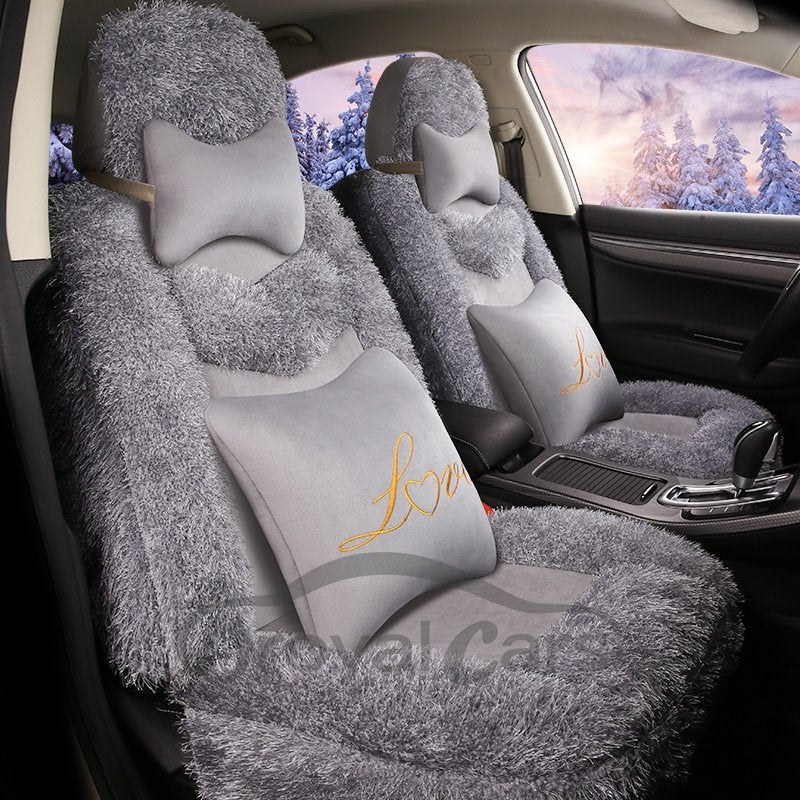 Soft Comfortable Material Warm Fluffy Universal Car Seat Covers