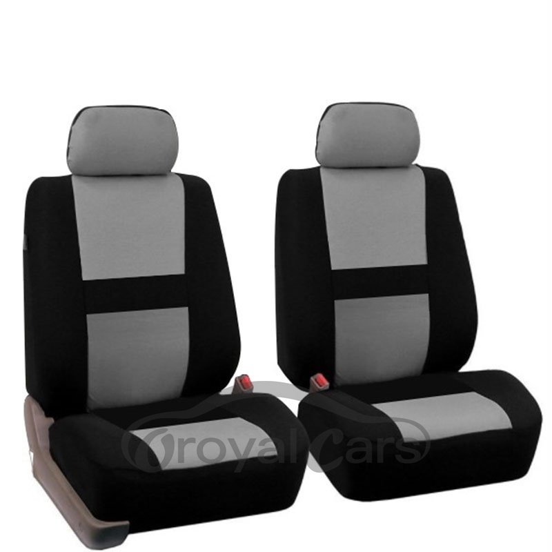Car Seat Covers for Front Seat, Two-Color Polyester Fiber Wear-Resistant Skin Friendly Seat Cover Universal Fit Accessor