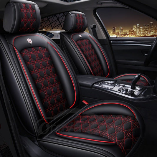 Wear-Resistant Leather With Breathable Fiber Hemp Material Durable Breathable Soft Comfortable 5 Seats Truck Seat Covers