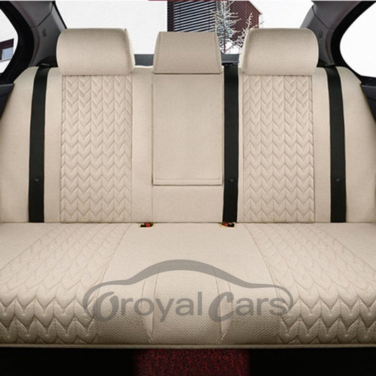 5 Seats Custom Fit Seat Cover Environmentally Friendly Healthy Flax Materials Wear Resistance Scraping Resistance No Peculiar Smell Most Models Are Cu