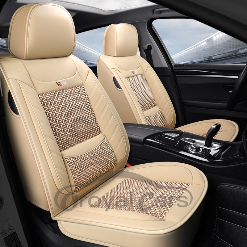 Full Coverage 5 Seater Wear-Resistant Breathable Durable Leather And Breathable Material Airbag Compatible Truck Seat Covers/ 5-Seater Sedan Seat Covers