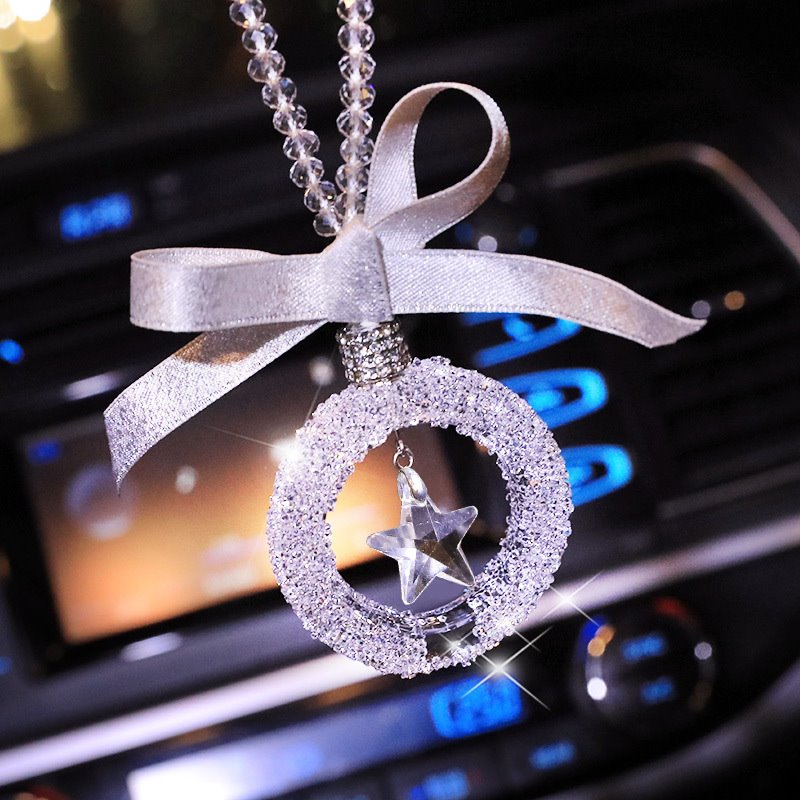 Car Crystal Pendant Star Pendant Men's and Women's Car Accessories Handmade Inlaid Ornaments