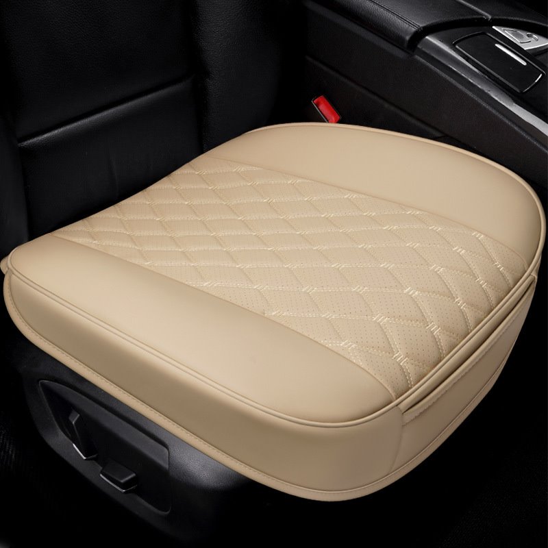 2PCS Edge Wrapping Car Front Seat Cushion Cover Pad for Auto with PU Leather