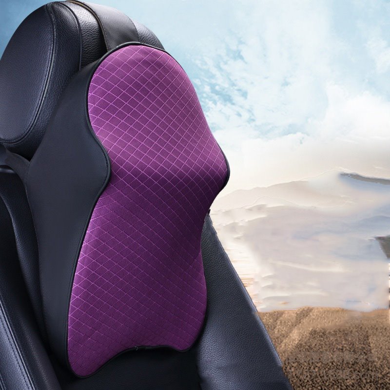 Car Seat Headrest Neck Rest Cushion - Ergonomic Car Neck Pillow Durable 100% Pure Memory Foam Carseat Neck Support - Com