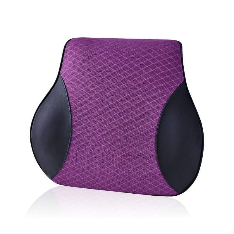 Memory Foam Lumbar Support Pillow for Car - Mid/Lower Back Support Cushion - for Car Seat, Office Chair