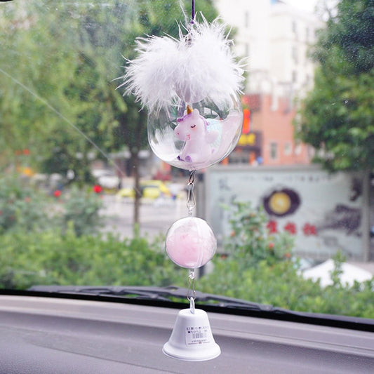 Cute Unicorn Car Pendant Environmentally Friendly Durable Very Suitable for Girls