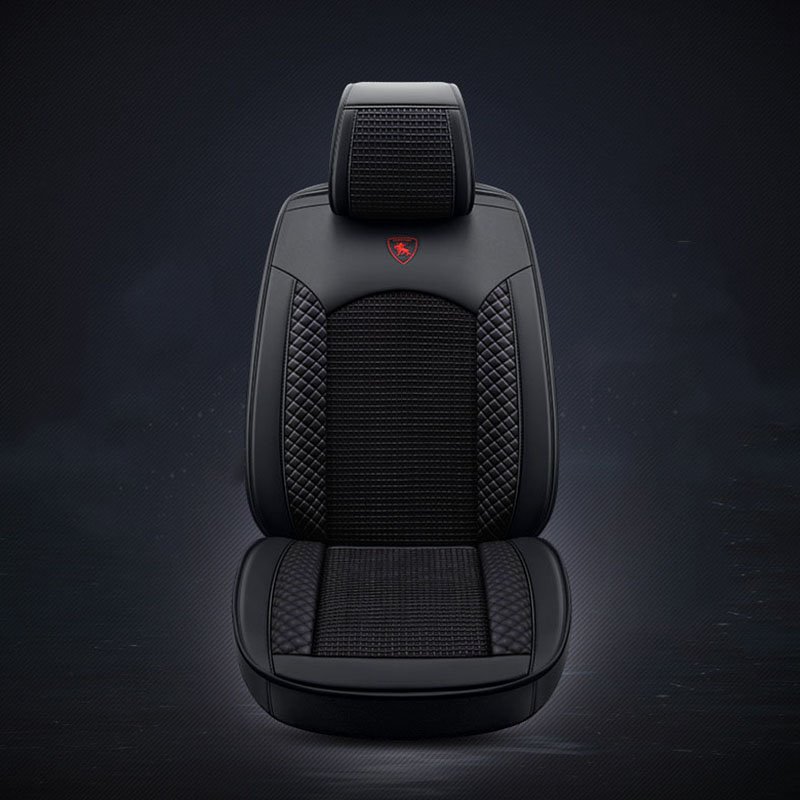 5-Seater Wear Resistant Durable Unfading Man-Made Leather And Breathable Material Business Style Plain Pattern Truck/ Car Seat Cover