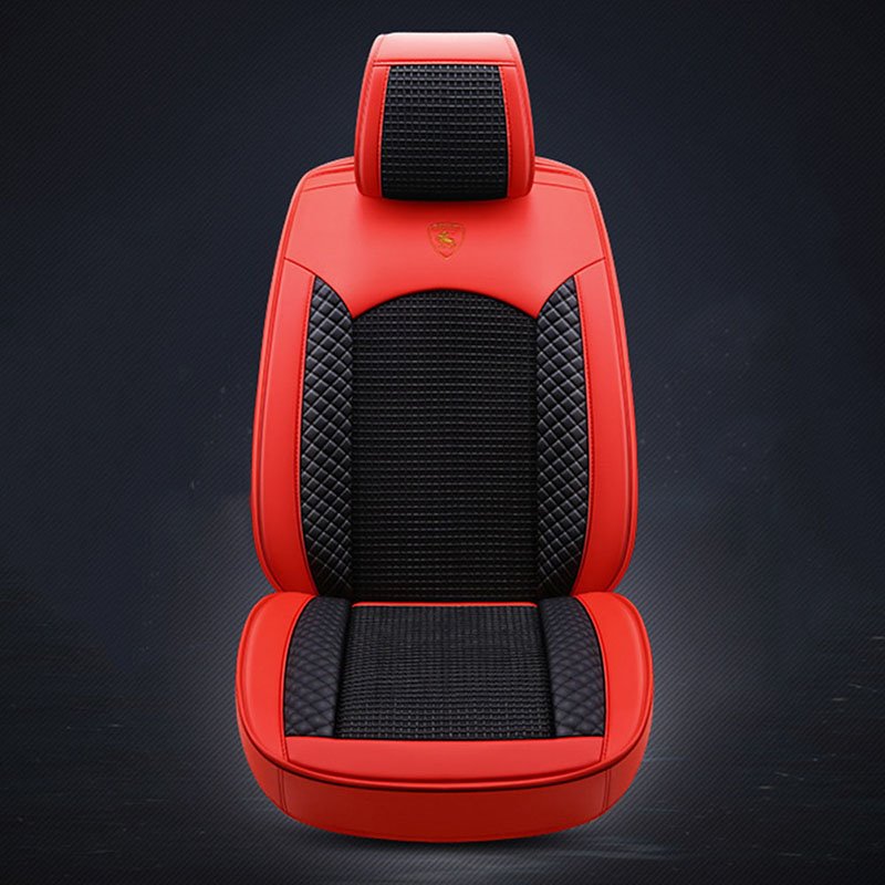 5-Seater Wear Resistant Durable Unfading Man-Made Leather And Breathable Material Business Style Plain Pattern Truck/ Car Seat Cover