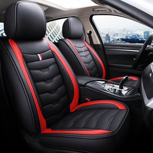 1 funda de asiento delantero para coches de piel sintética, ajuste universal, funda protectora para cojín de asiento automotriz
