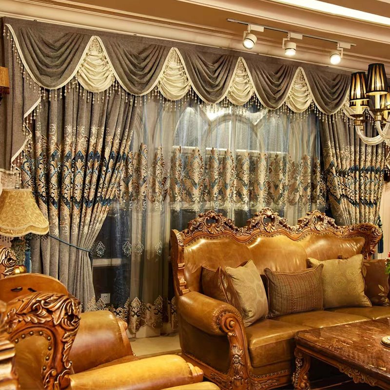 Classical Luxury Organza Grommet Top Living Room and Bedroom Custom Sheer Curtain (144W*84"L)