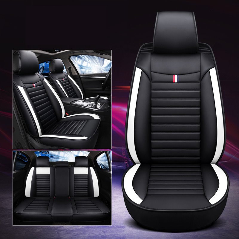Luxury Leather Material Full Set Car Seat Covers Automotive Vehicle Cushion Cover for Cars SUV Pick-up Truck Universal N