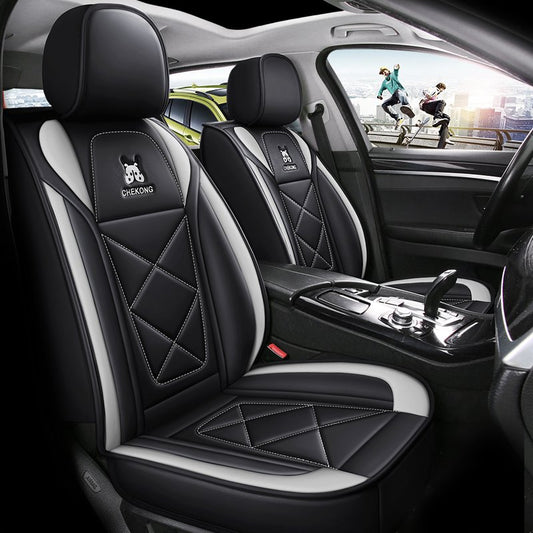 Sport Style High Quality Leather 5 Seater Universal Fit Seat Covers Airbag Compatible Safe Comfortable and Durable
