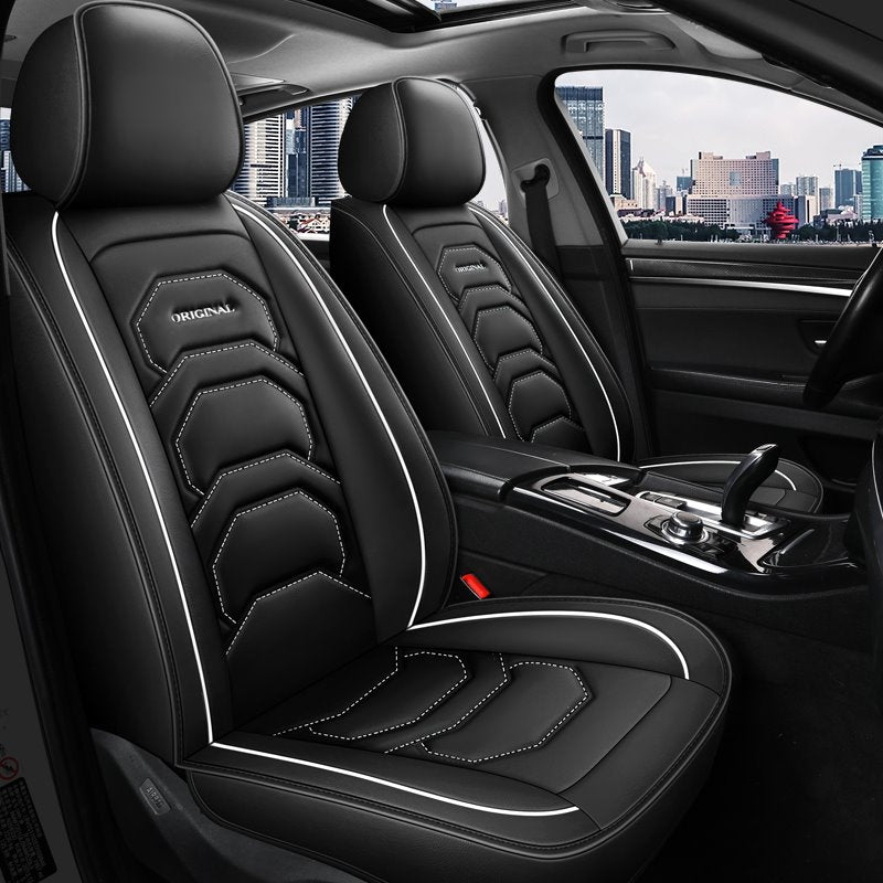 High-quality Wear-resistant Leather Breathable Without Falling Off 5 Seats Universal Fit Seat Covers Compatible with Air