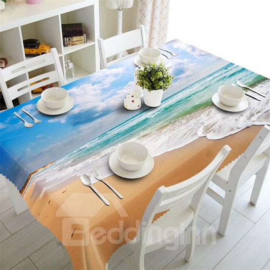 3D Elegant Beach Scenery Printed Amazing Sea View Home and Party Table Runner Cover (54''W*72''L)