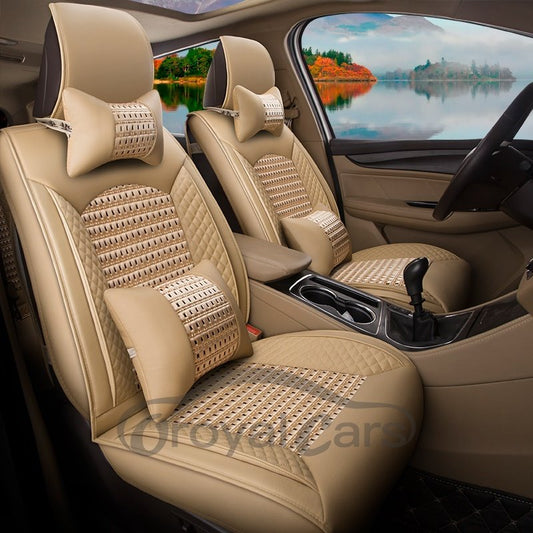 All Seasons PU Leather Simple Style Single Car Seat Covers
