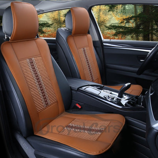 Diseño simple, fácil de instalar y limpiar, funda universal de cuero para asiento de automóvil de un solo asiento 