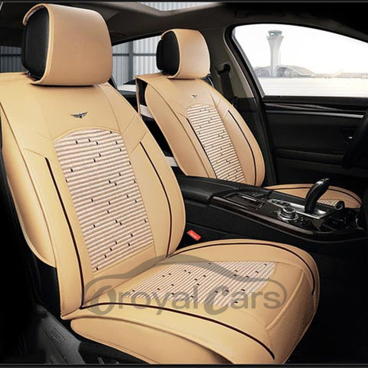 Great Protection Leather Smooth With Leather Front Single-seat Universal Car Seat Cover