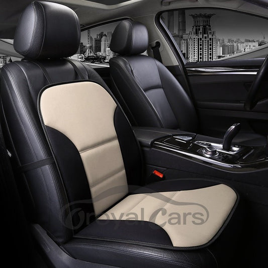 Simple Style Color Matching PU Leather Front Single-seat Car Seat Cover