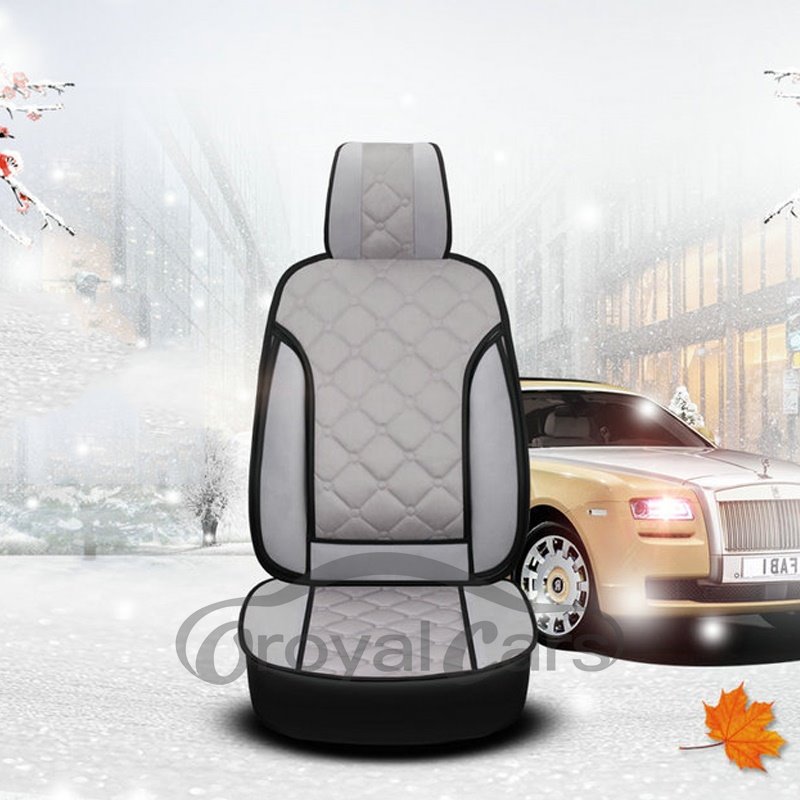 Winter Short Plush Warm Universal Single Car Seat Cover
