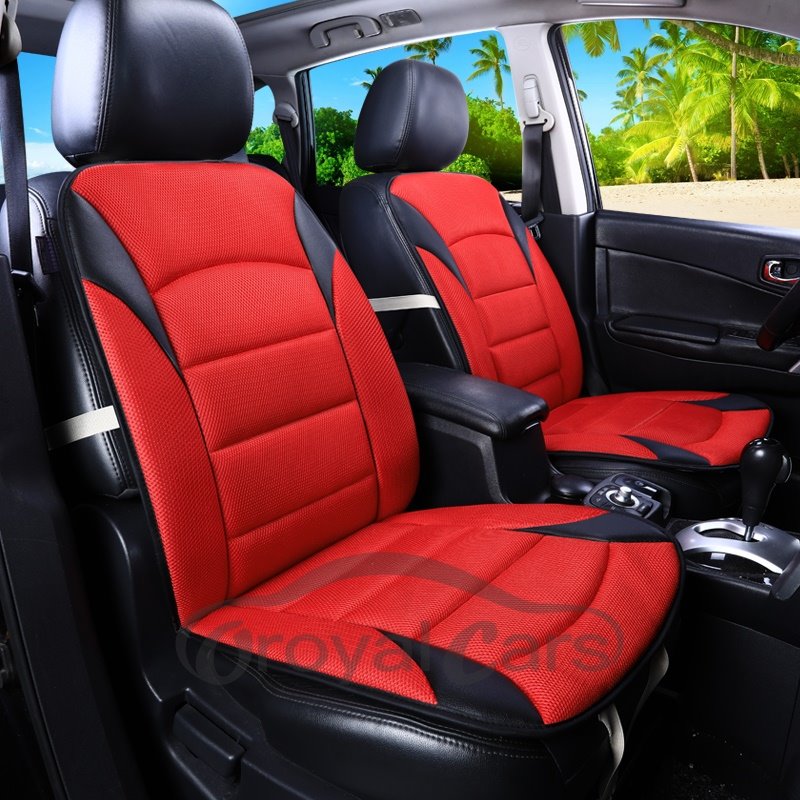 Kreativer Stil, Farbblock, atmungsaktiv und warm, elastische Baumwolle, universeller Einzel-Autositzbezug 