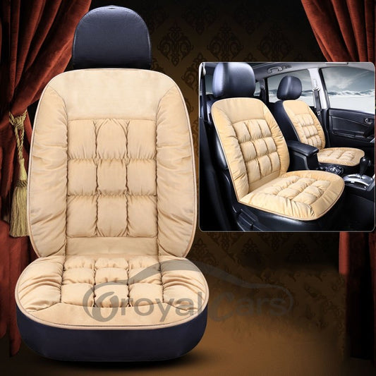 Comfortable Warm Plush No-Bundling Convenient Installation Close Fit The Seat Easy To Clean 1 PCS Winter Universal Front Seat Cover