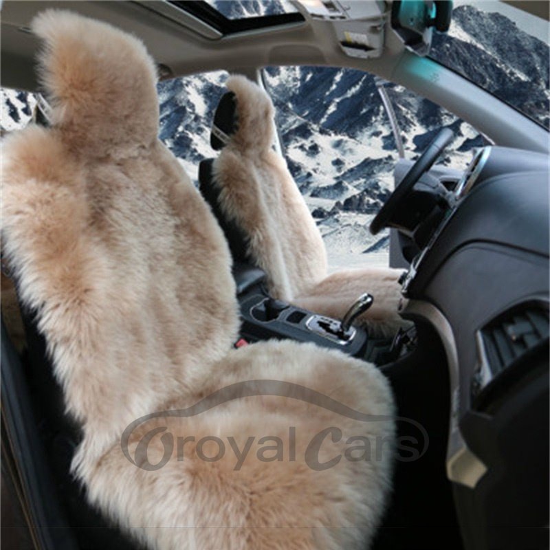 Warmer, weicher, bequemer Vorder-Einzelsitz-Universal-Autositzbezug aus warmer Wolle 