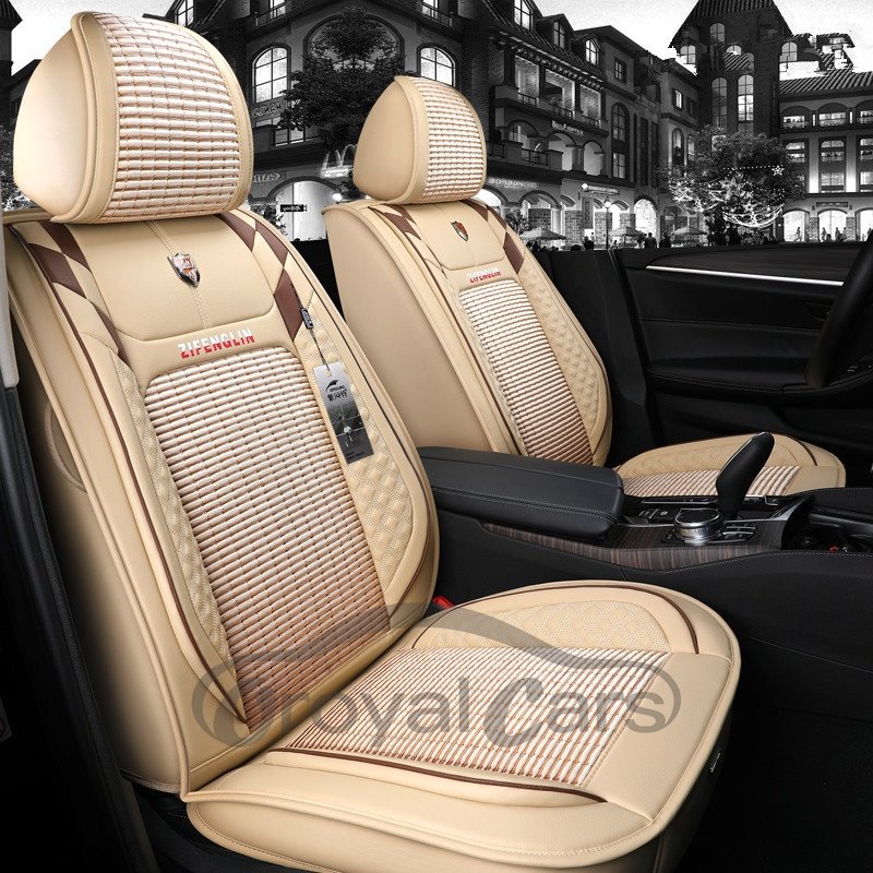 Sport Style Color Block Ice Silk Truck Seat Cover