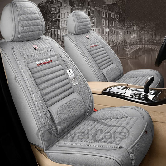Fundas de asiento de coche de ajuste Universal para camión, 5 asientos, cómodos y suaves, Material de telas transpirables de estilo Simple 