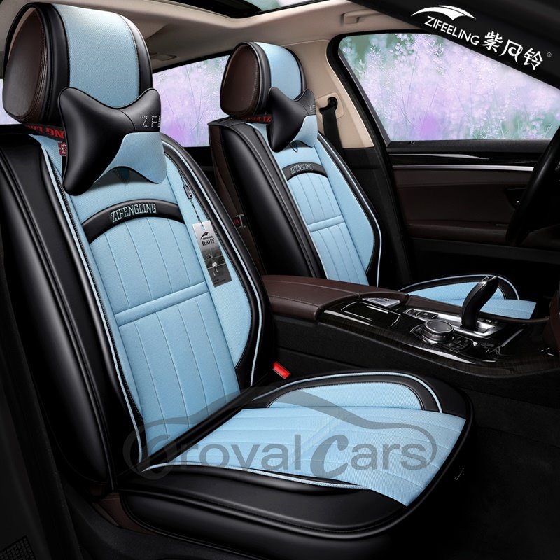 Tiffany Blue Leather Youth Style Universal Car Seat Covers