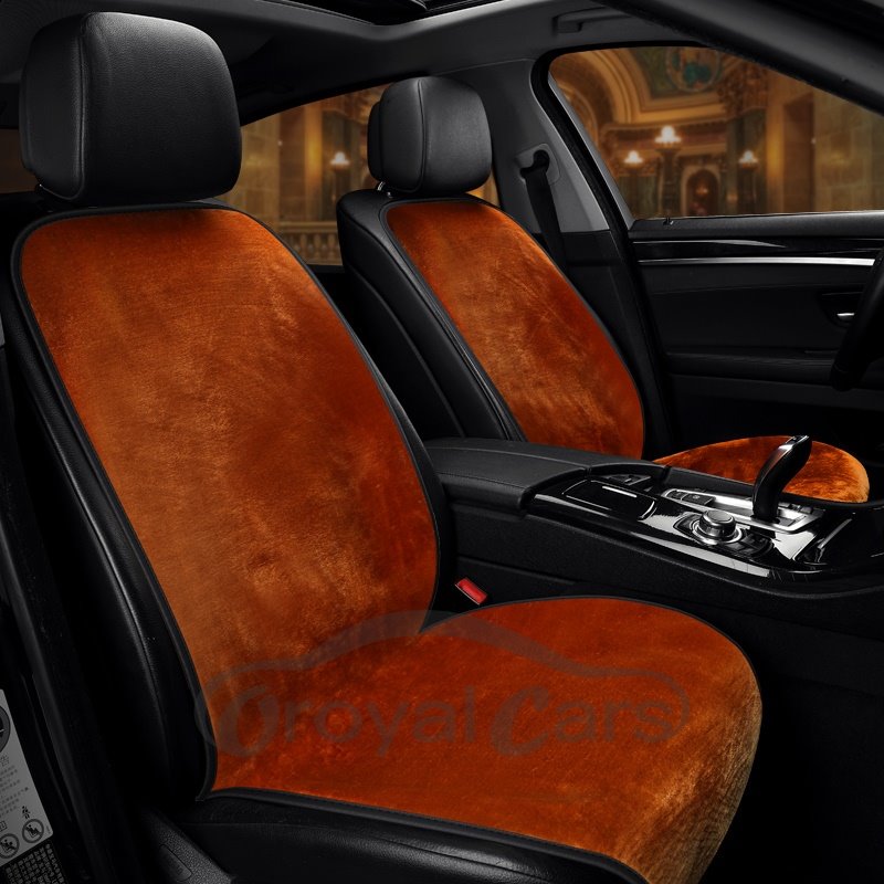 Simple Style Heating Cushion Plain Suede Material Seat Mat