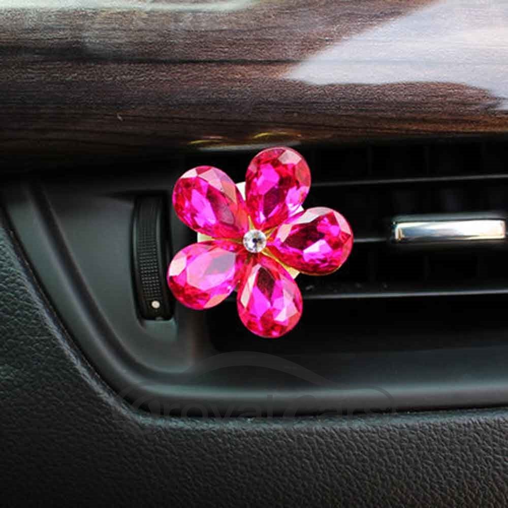 Multicolor For Choice Crystal Camellia Car Decor Balsam