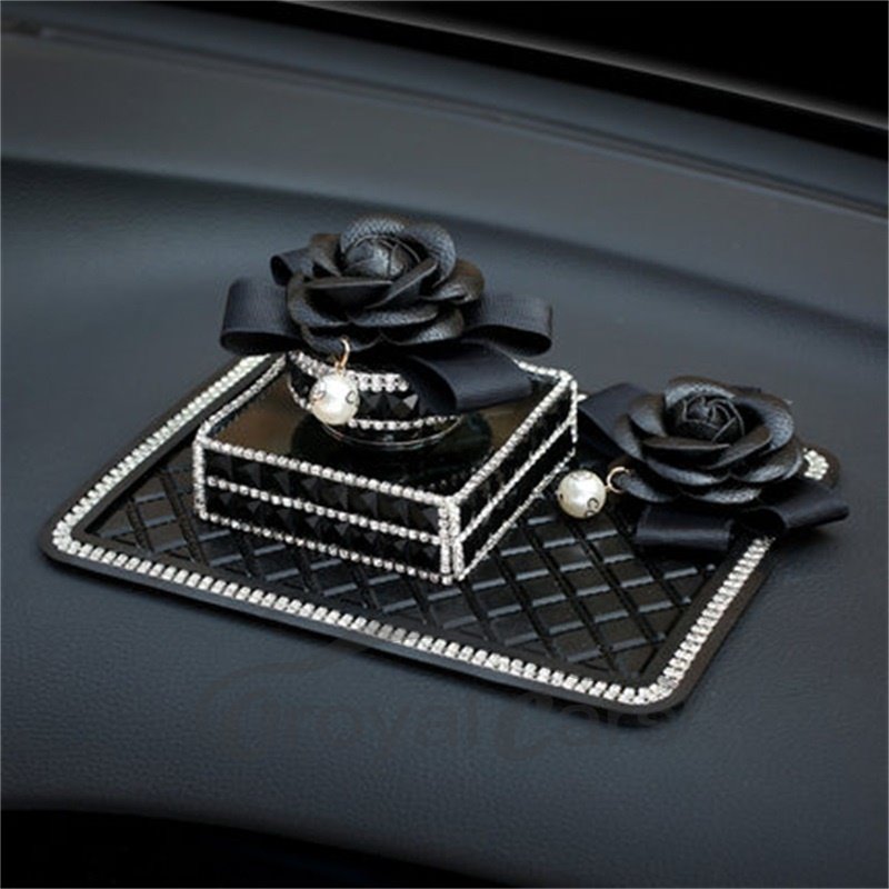 Camellia Style Car Perfume With Fine Anti-Slip Mat Original Car Decor