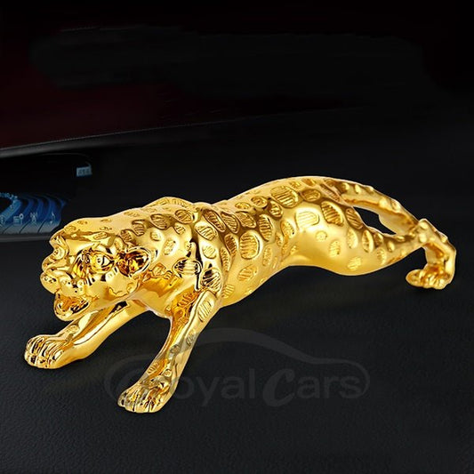 Golden Leopard Dashboard Metallic Creative Car Decor