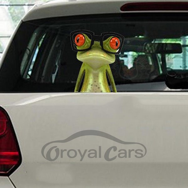 Staring Glasses Frog Model Funny Creative Car Sticker