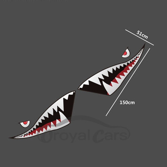 New Fashion Shark Style Design Popular 1-Pair Creative Car Sticker