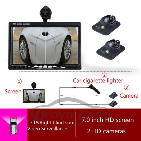 7-inch Car Display LED-sensing 2pcs Car Camera Side-view Reversing Image System
