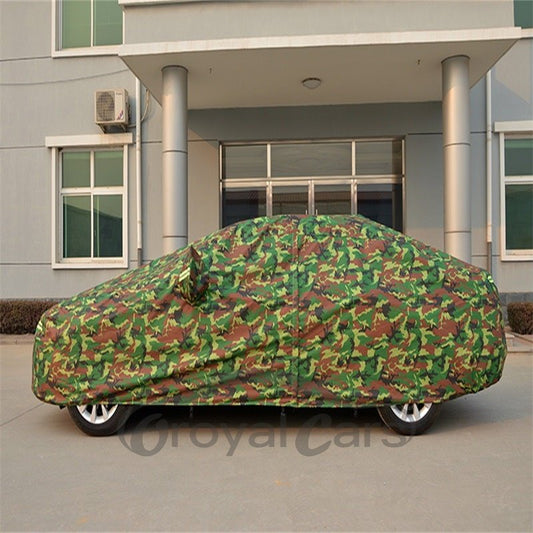 Green Full Car Body Cover Non-Woven Fabrics Car Sun Shades