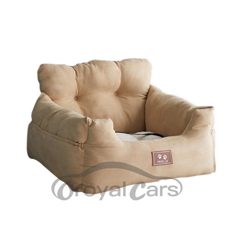 Warm And Comfortable Car Kennel Cushion With A Pet Seat Belt