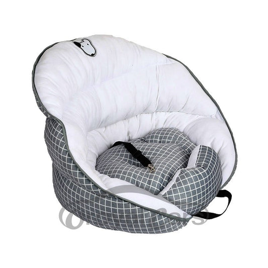 Warm And Comfortable Car Kennel Cushion With A Pet Seat Belt