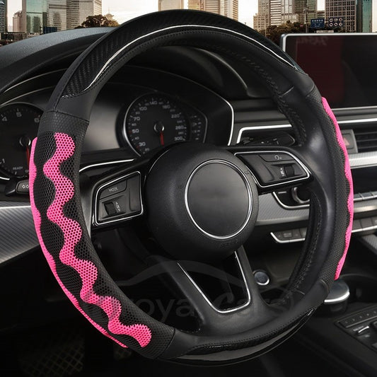Creative Style High Quality Breathable Fabric Honeycomb Shape Slip Not Hurt Your Hand All Seasons Universal Steering Wheel Covers