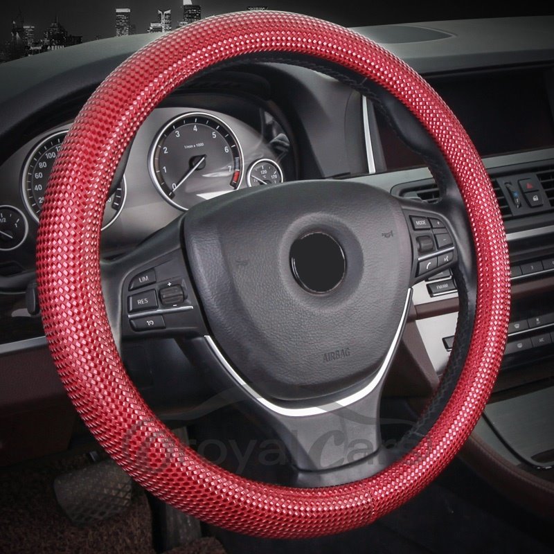 Simple Style PVC Material Color Block All Seasons Steering Wheel Cover
