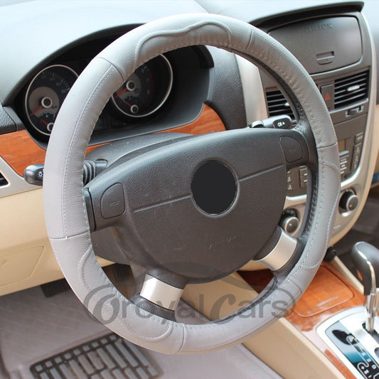 Simple Style Plain Pattern Leather Steering Wheel Cover