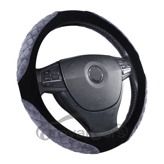 Cost-efficient Suede With Bright Package On Four Corners Steering Wheel Cover