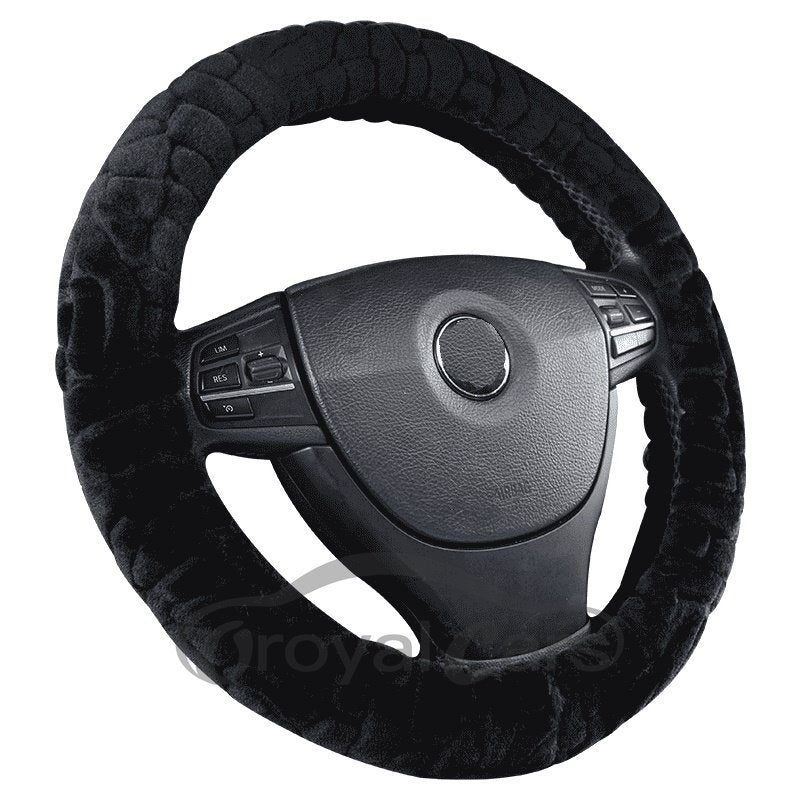 Suede Easy to Control Pure Color Steering Wheel Cover