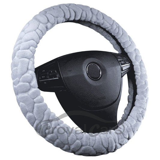 Suede Easy to Control Pure Color Steering Wheel Cover